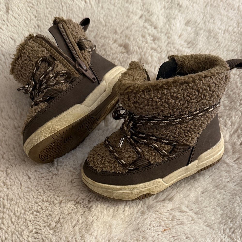 H&M Brown and Cream Kids Boots